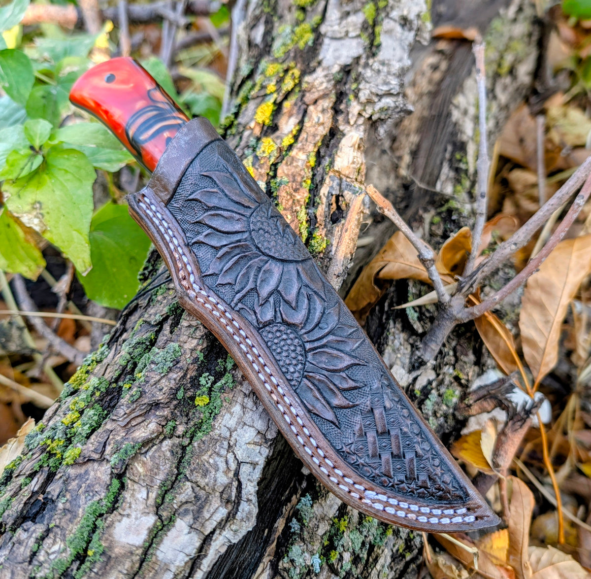Damascus Drop Point