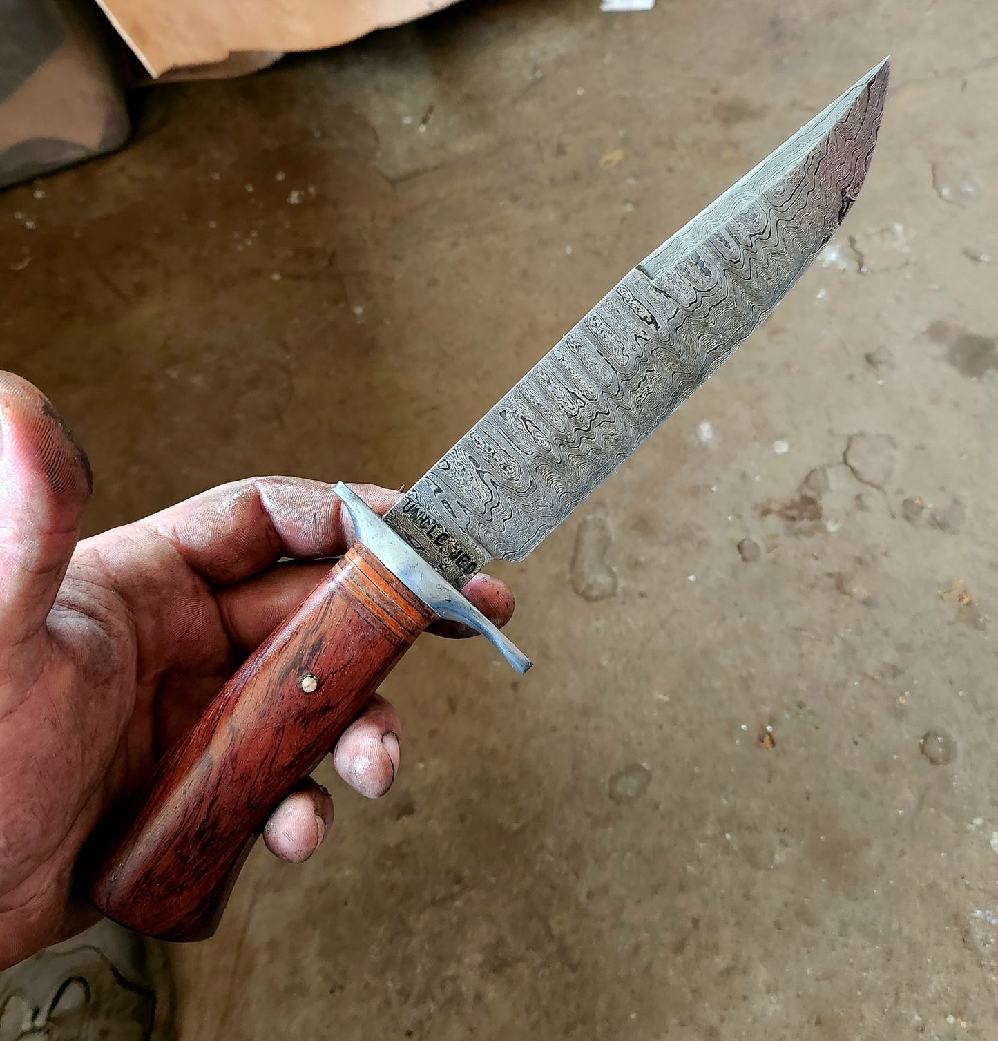 Damascus Bowie Knife