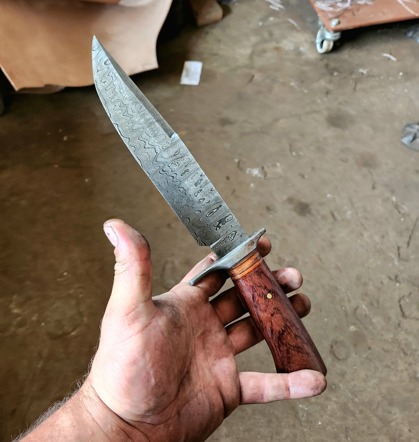 Damascus Bowie Knife