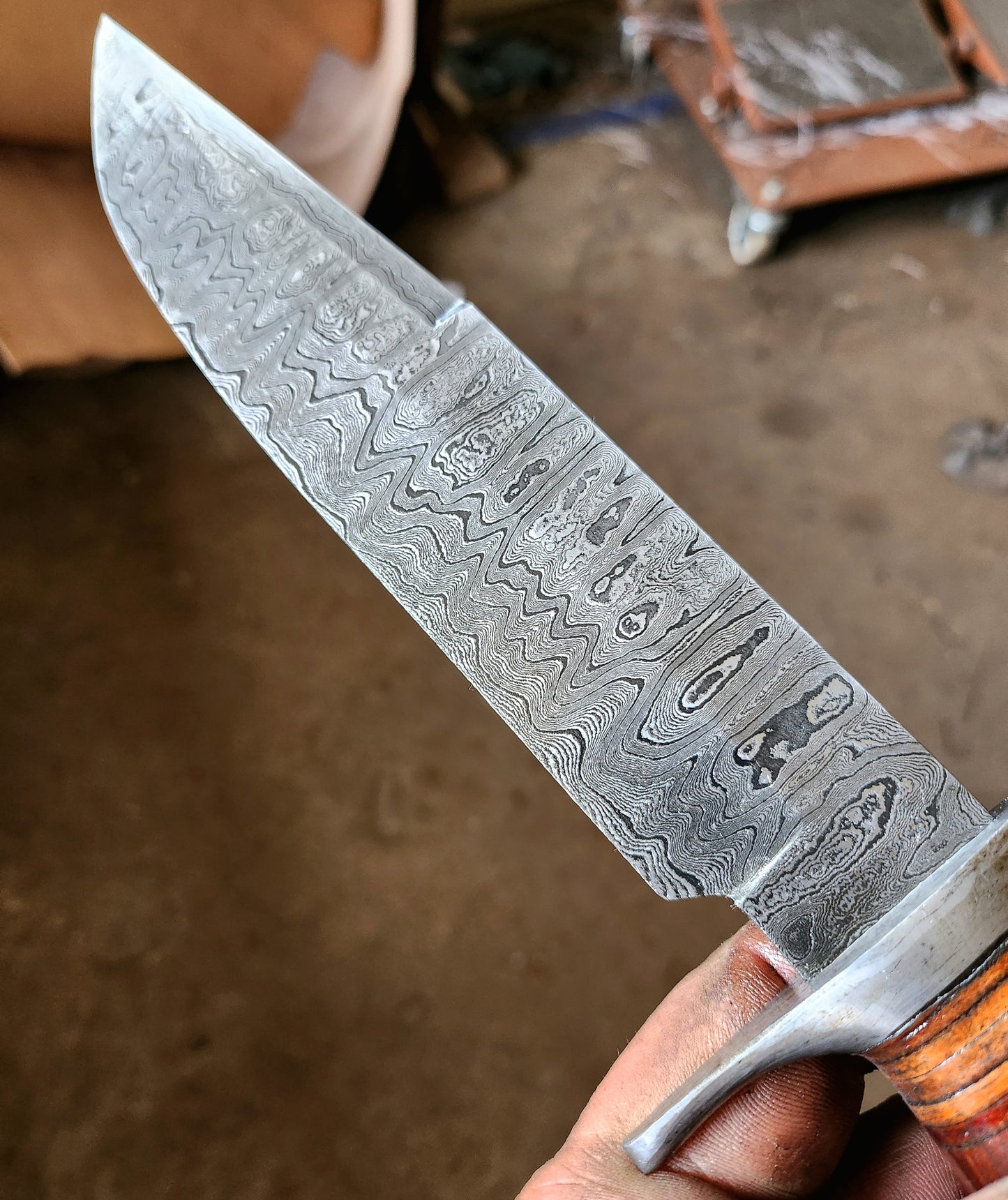 Damascus Bowie Knife