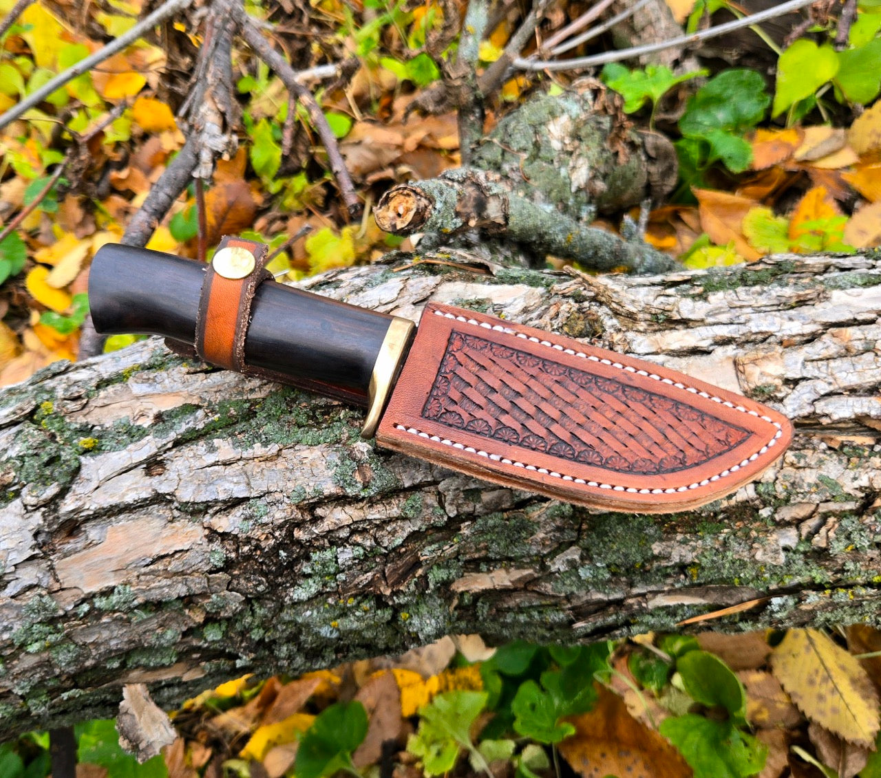 Double-Twist Damascus Drop Point