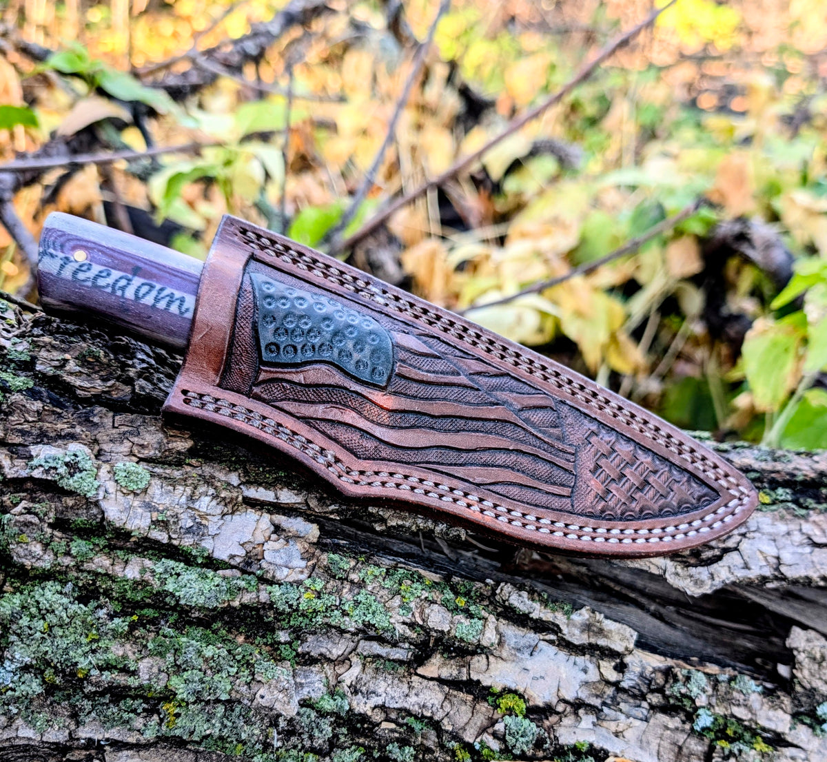 Damascus Drop Point