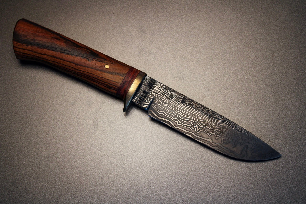 Damascus Drop Point