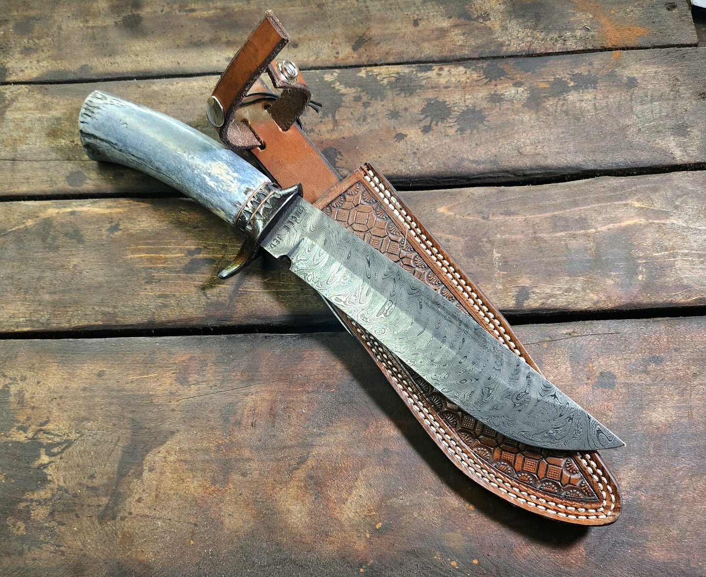 Damascus Recurve Bowie