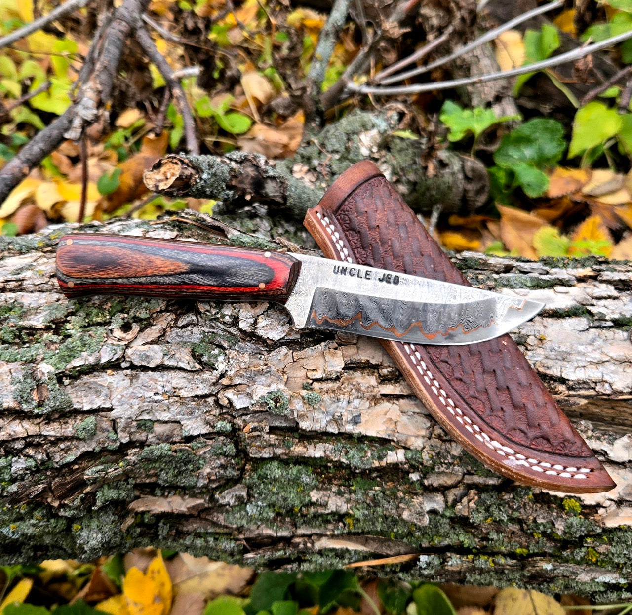 Damascus Cu Mai Drop Point