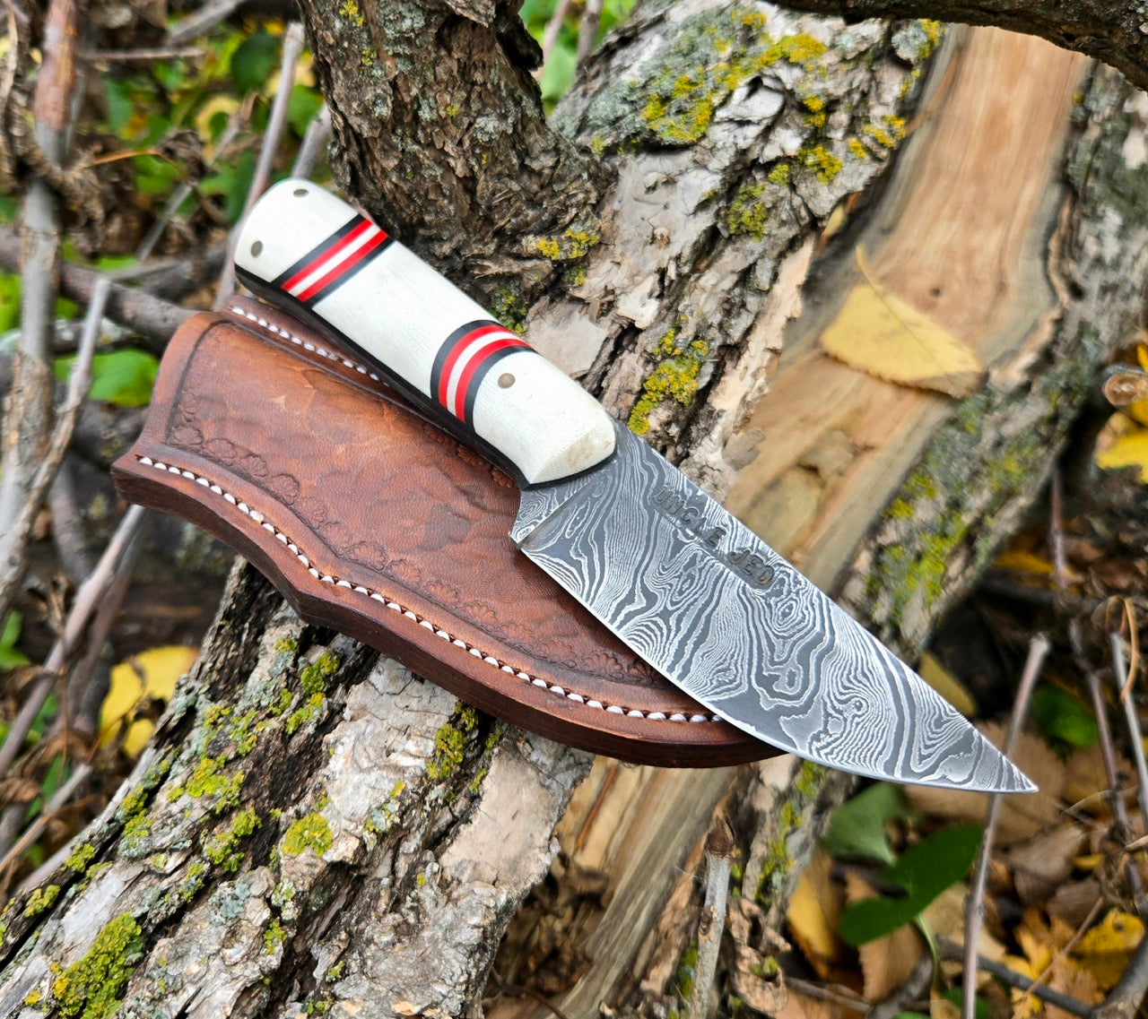 Twisted Damascus Drop Point