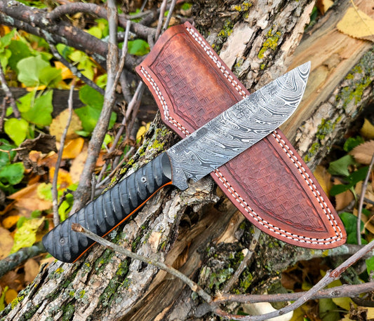 Twisted Damascus Drop Point