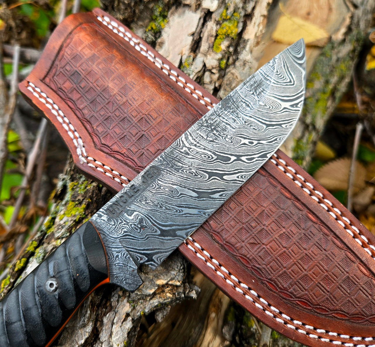 Twisted Damascus Drop Point