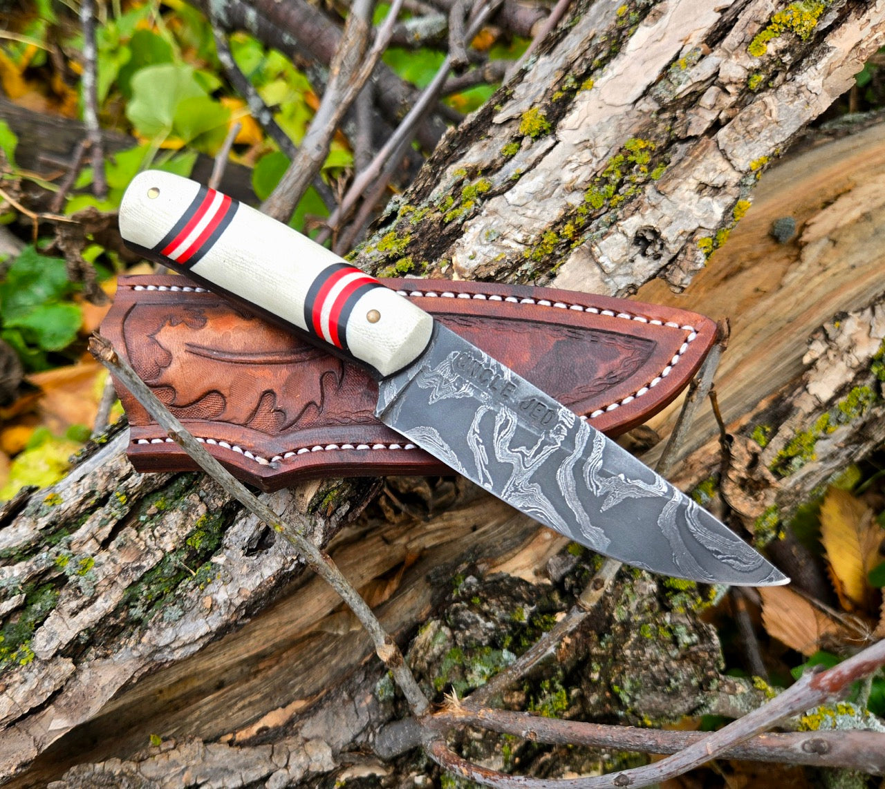 Twisted Damascus Drop Point