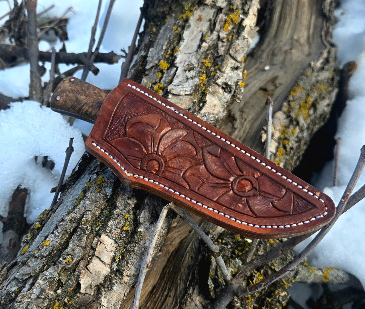Damascus Cu Mai Drop Point