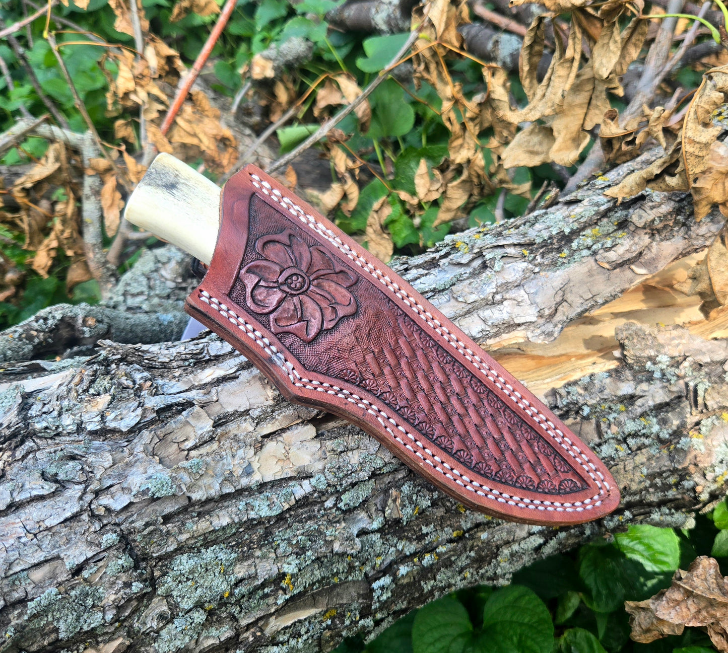 Damascus Drop Point